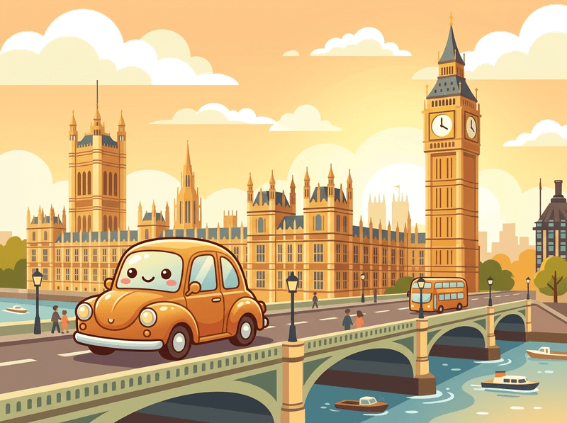 Illustration of a London landmark near Westminster