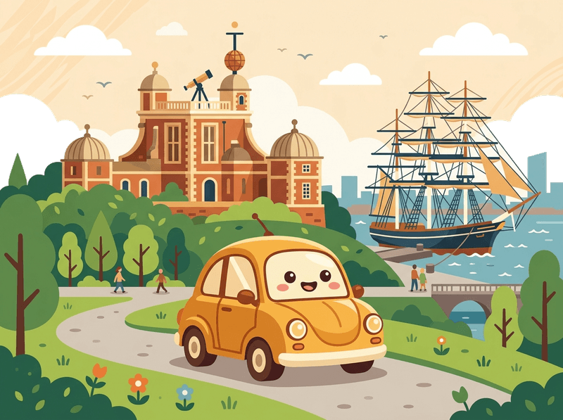 Illustration of a London landmark near Greenwich